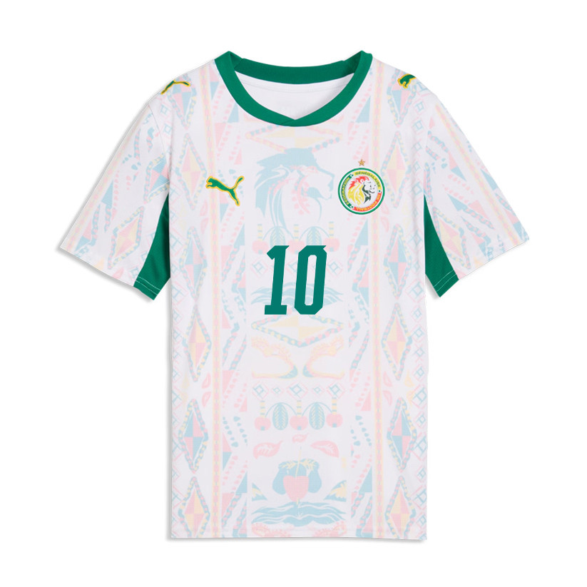 Sadio Mané 10 Youth Senegal National Team 2026 Home Jersey - White - Jersey Teams