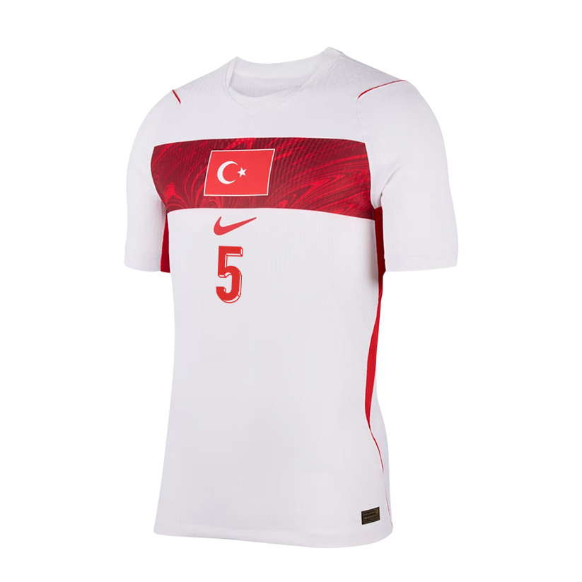 Salih Ozcan 5 Turkey National Team 2026 Away Jersey - White, Men - Jersey Teams