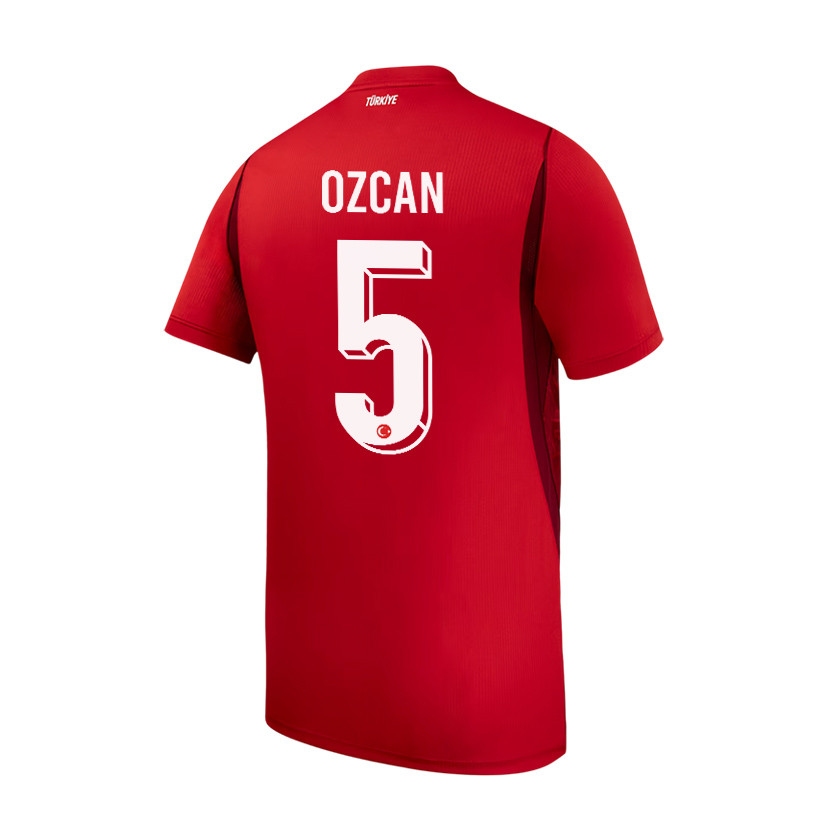 Salih Ozcan 5 Turkey National Team 2026 Home Jersey - Red, Men - Jersey Teams