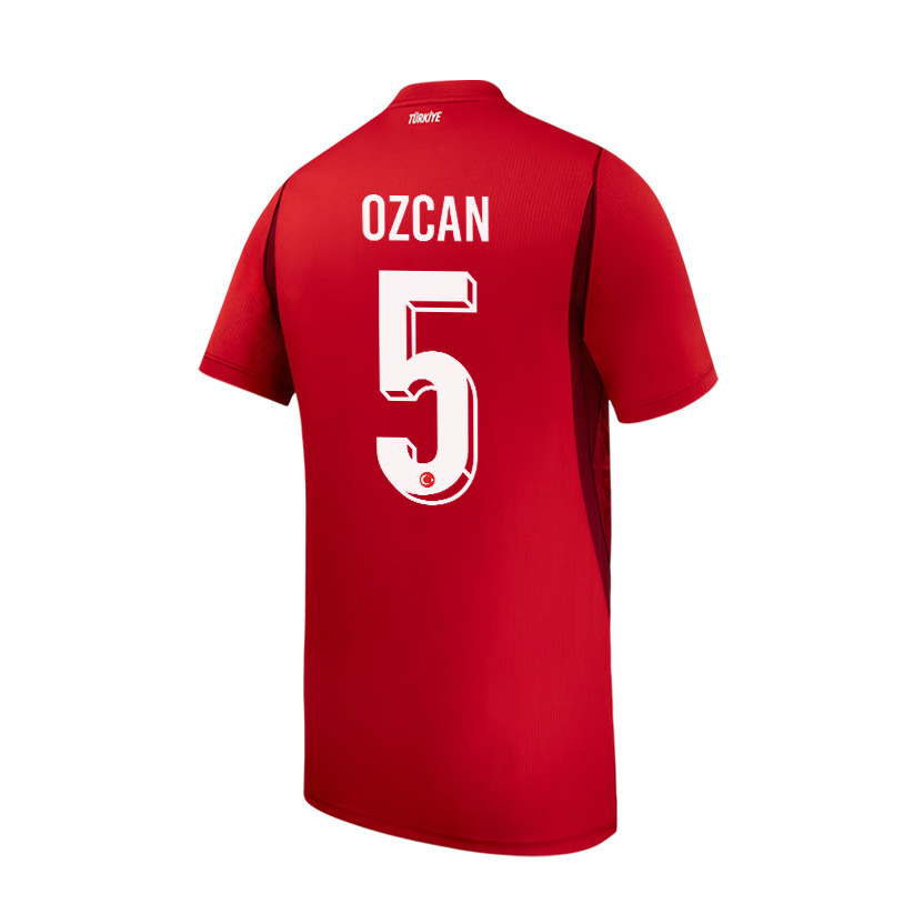 Salih Ozcan 5 Youth Turkey National Team 2026 Home Jersey - Red - Jersey Teams