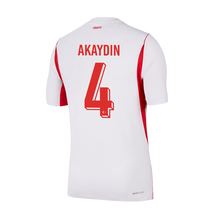 Samet Akaydin 4 Turkey National Team 2026 Away Jersey - White, Men - Jersey Teams