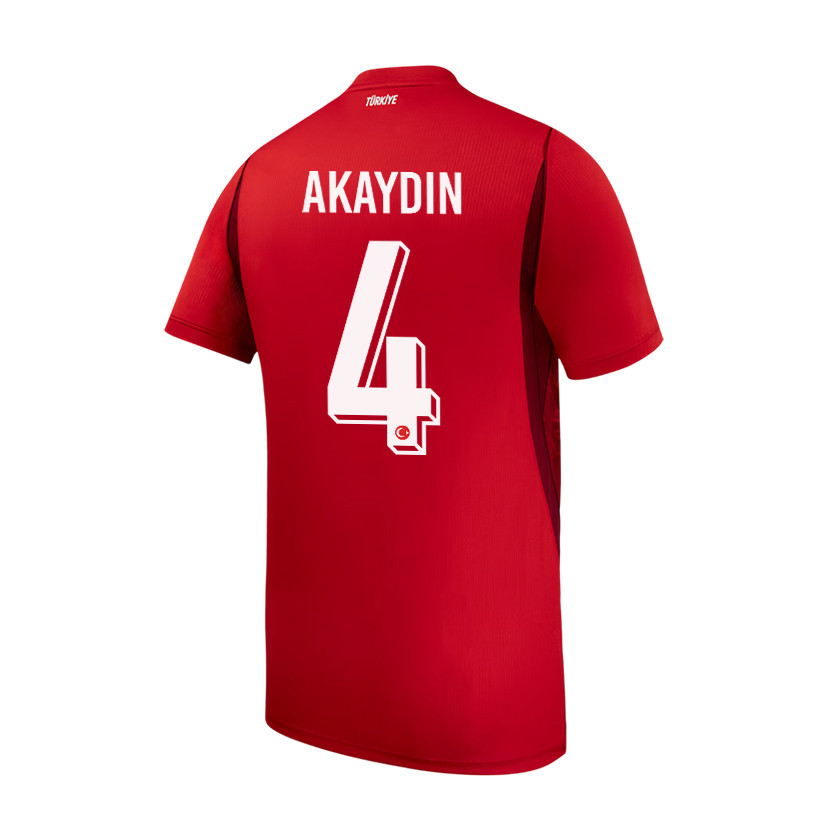 Samet Akaydin 4 Turkey National Team 2026 Home Jersey - Red, Men - Jersey Teams