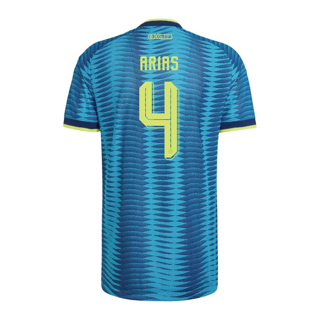 Santiago Arias 4 Colombia National Team 2026 Away Jersey - Turquoise, Men - Jersey Teams
