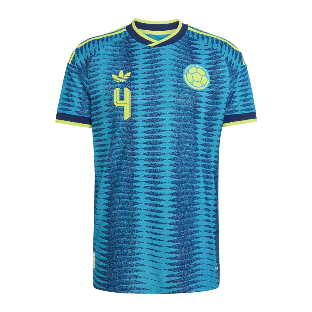 Santiago Arias 4 Colombia National Team 2026 x World Cup Patch Away Jersey - Turquoise, Men - Jersey Teams