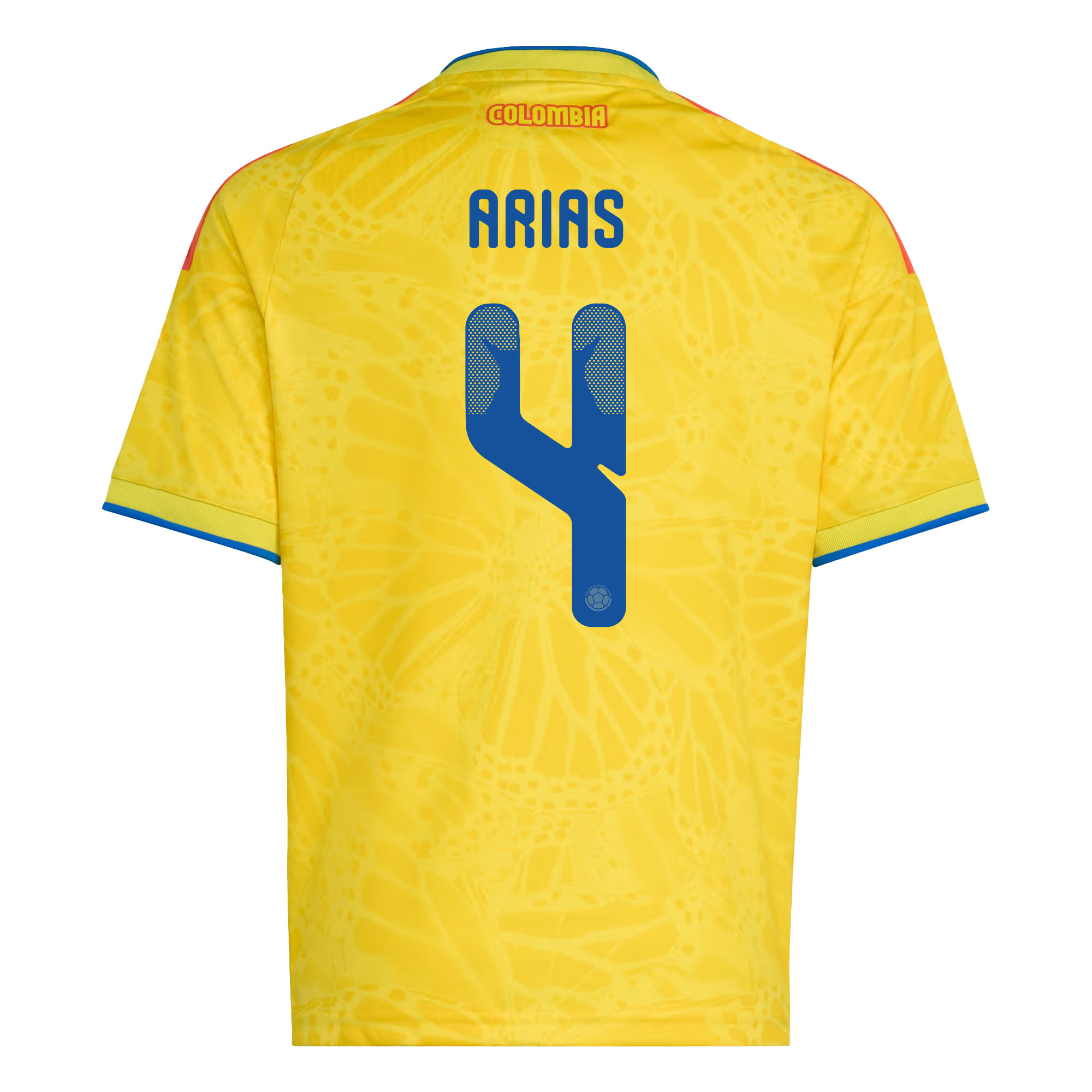 Santiago Arias 4 Youth Colombia National Team 2026 Home Jersey - Yellow - Jersey Teams