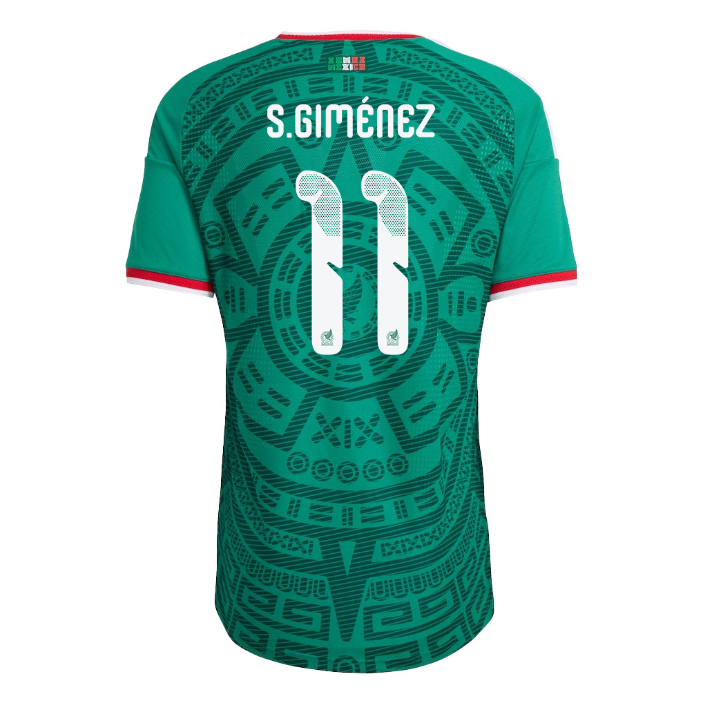 Santiago Giménez 11 Mexico National Team 2026 Home Jersey - Green, Men - Jersey Teams