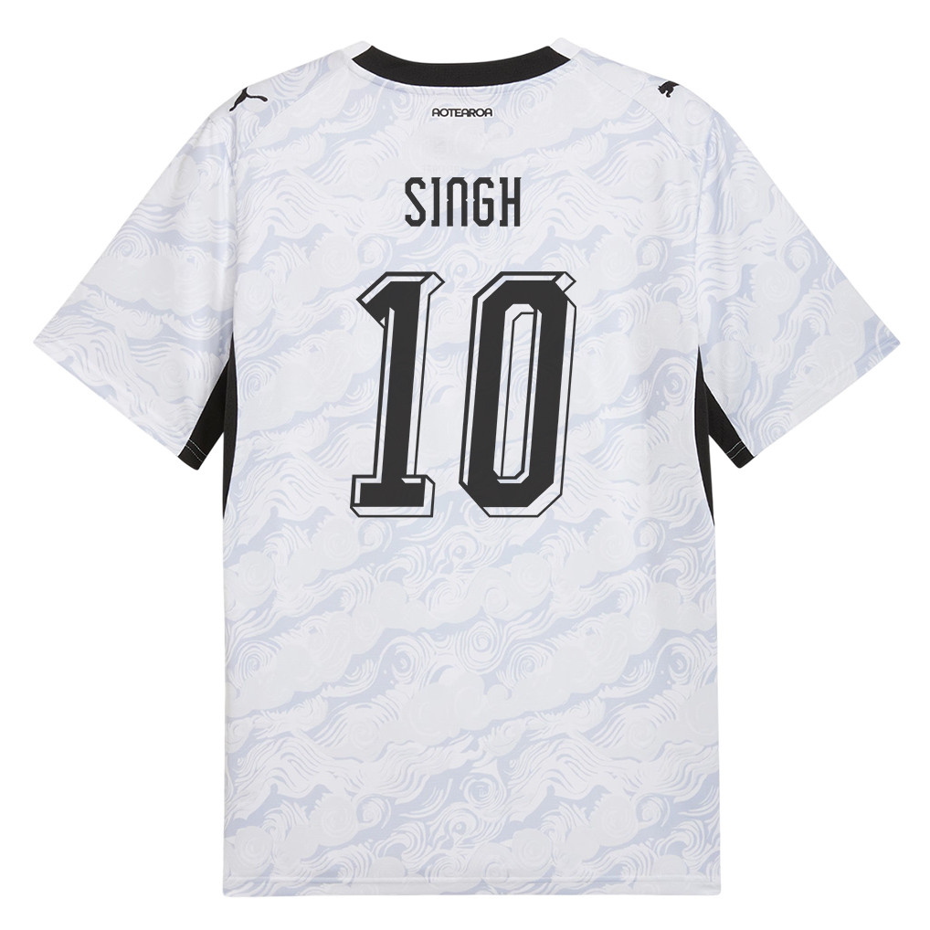 Sarpreet Singh 10 New Zealand National Team 2026 Away Jersey - White, Men - Jersey Teams