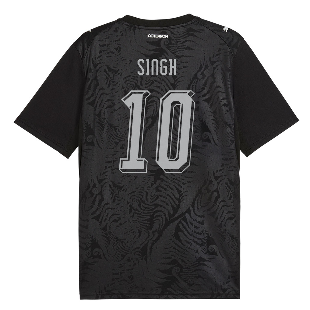Sarpreet Singh 10 New Zealand National Team 2026 Home Jersey - Black, Men - Jersey Teams