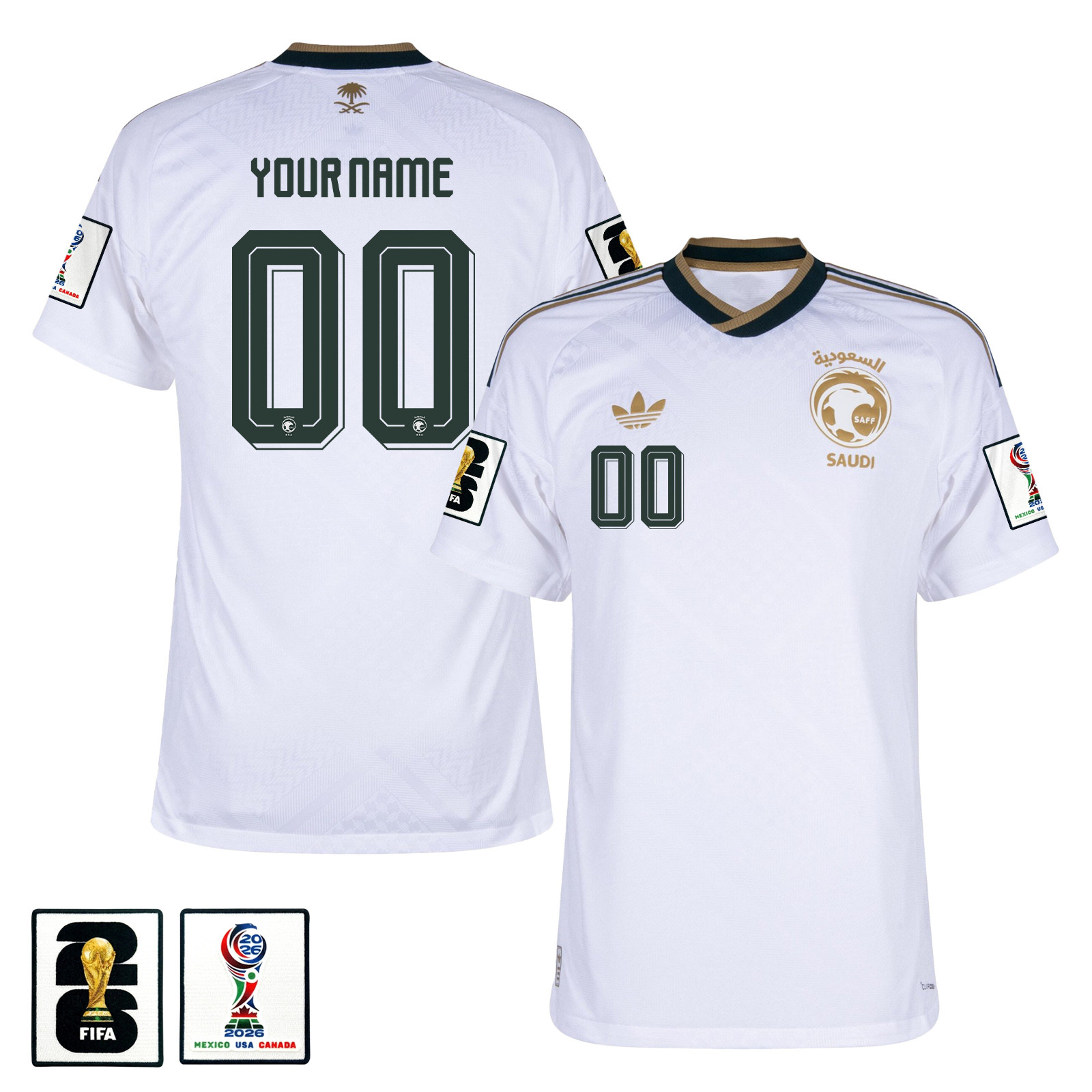Saudi Arabia National Team 2026 Personalized Away Jersey - White, Men - Jersey Teams