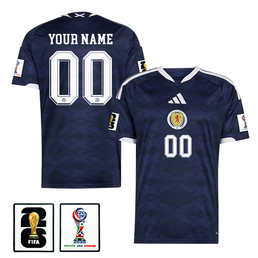 Scotland National Team 2026 x World Cup Patch Personalized Home Jersey - Navy, Men - Jersey Teams