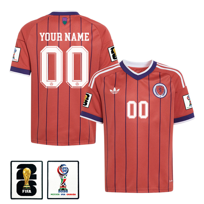 Scotland National Team 2026 Youth Away Jersey - Personalized - Red - Jersey Teams