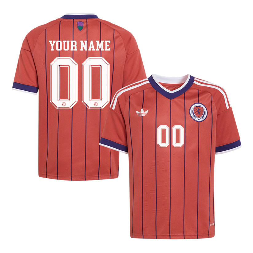 Scotland National Team 2026 Youth Away Jersey - Personalized - Red - Jersey Teams