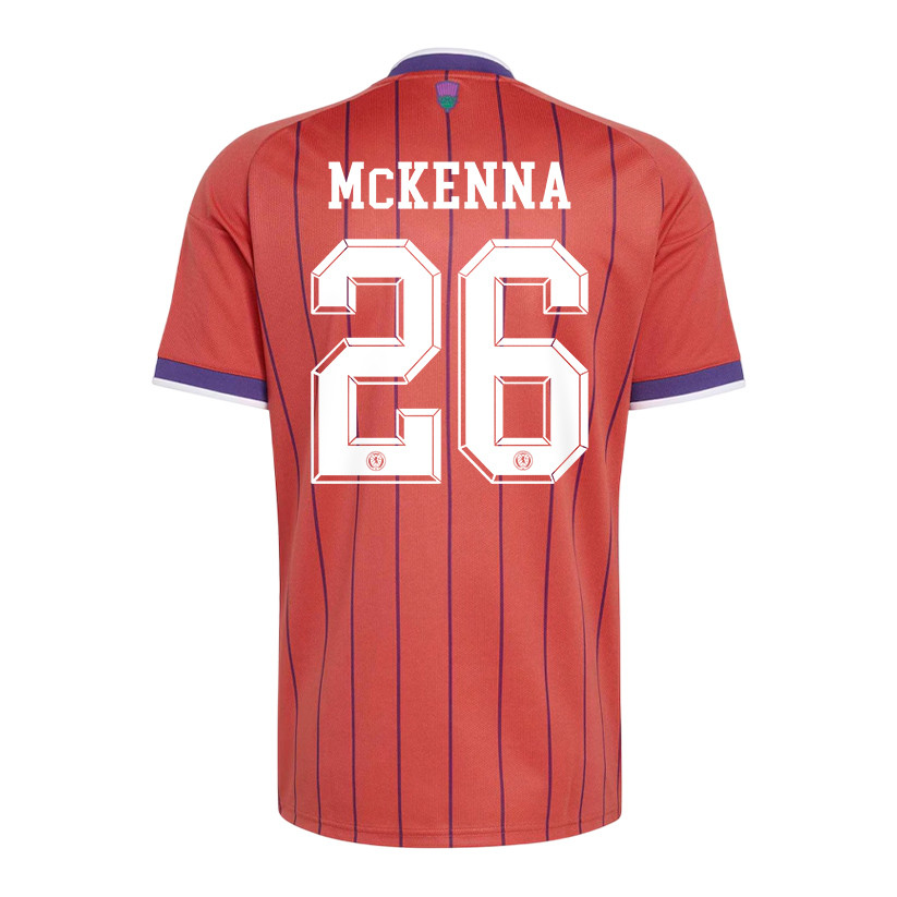 Scott McKenna 26 Scotland National Team 2026 x World Cup Patch Away Jersey - Red, Men - Jersey Teams