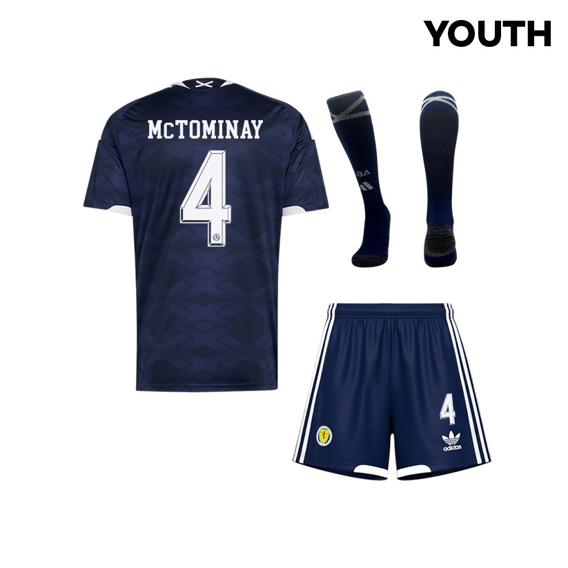 Scott McTominay 4 Scotland 2026 YOUTH Home Kit Set – Navy - Jersey Teams