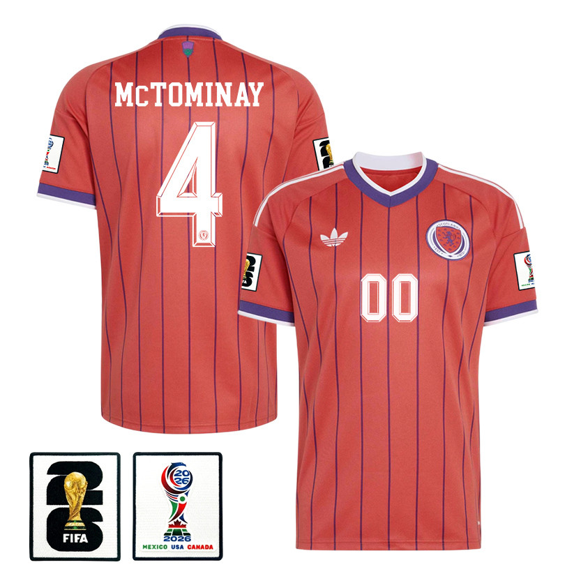 Scott McTominay 4 Scotland National Team 2026 x World Cup Patch Away Jersey - Red, Men - Jersey Teams