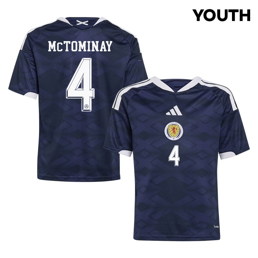 Scott McTominay 4 Youth Scotland National Team 2026 Home Jersey - Navy - Jersey Teams