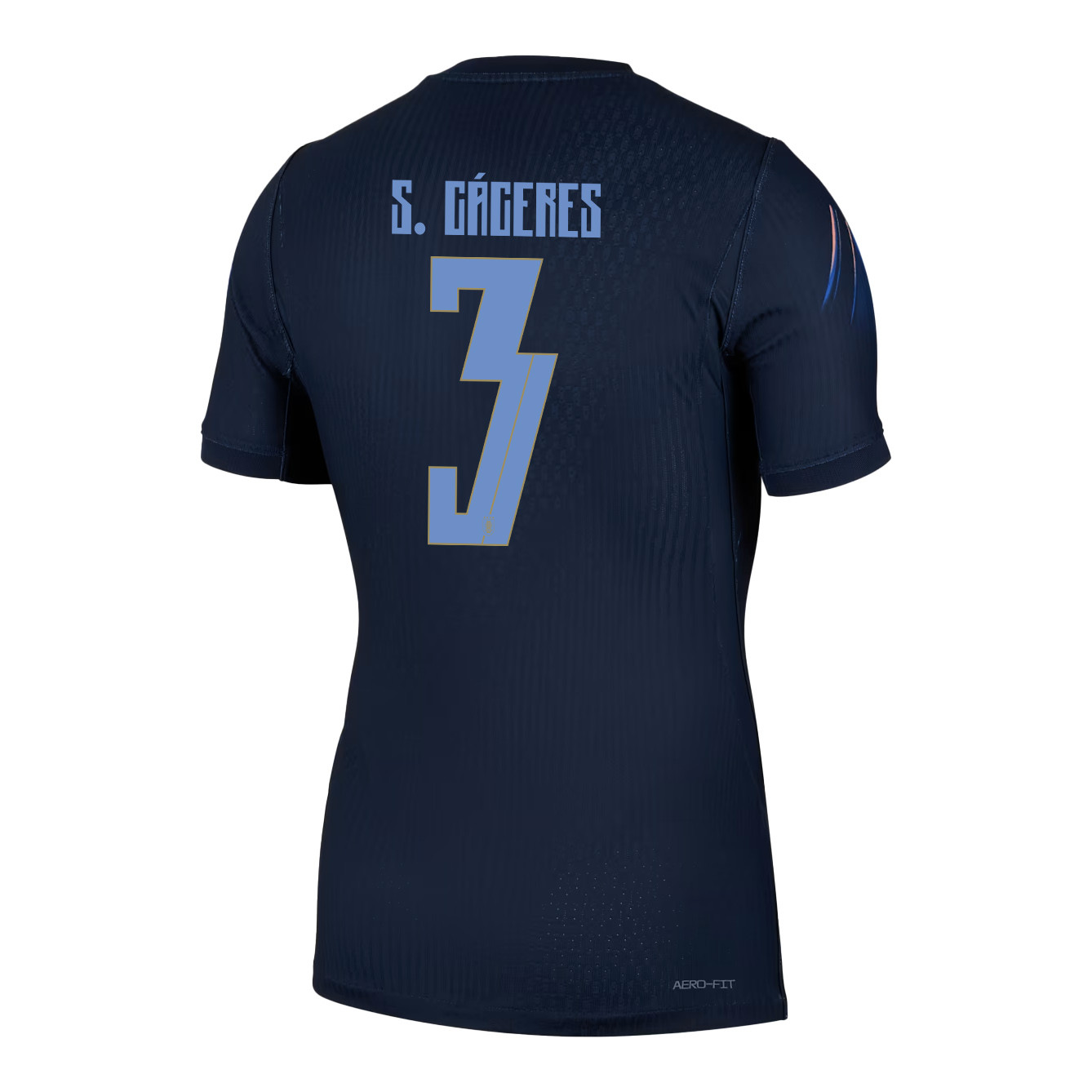 Sebastián Cáceres 3 Uruguay National Team 2026 Away Jersey - Navy, Men - Jersey Teams