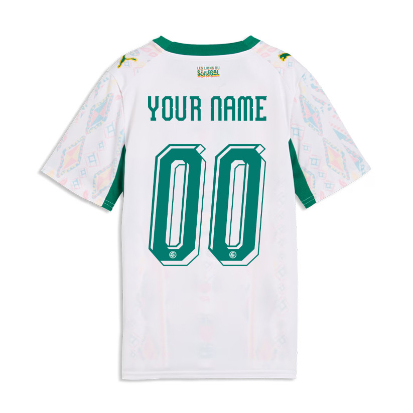 Senegal National Team 2026 Youth Home Jersey - Personalized - White - Jersey Teams