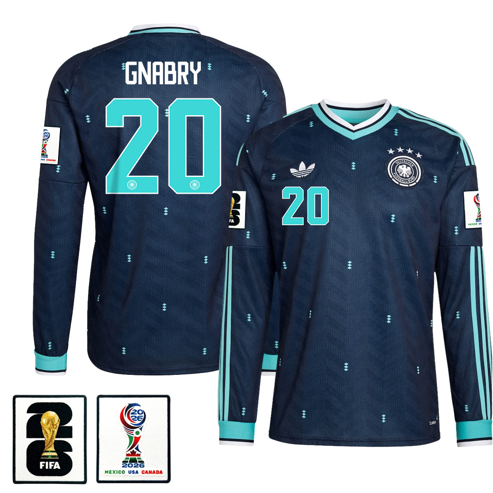 Serge Gnabry 20 Germany National Team 2026 Away Long Sleeve Jersey – Navy – Jersey Teams