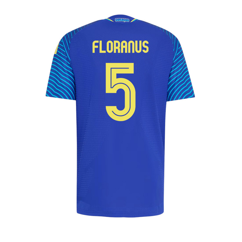 Sherel Floranus 5 Curacao 2026 Youth Home Jersey - Blue - Jersey Teams