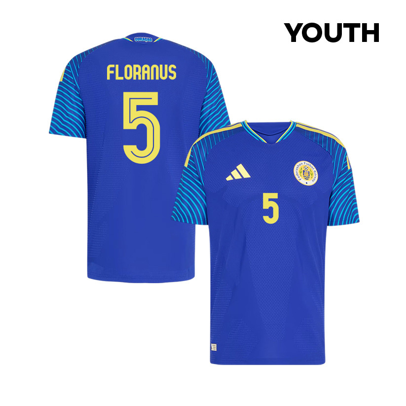 Sherel Floranus 5 Curacao 2026 Youth Home Jersey - Blue - Jersey Teams