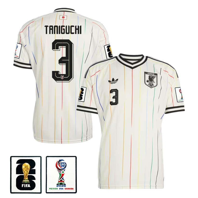 Shogo Taniguchi 3 Japan National Team 2026 Away Jersey - Off White, Men - Jersey Teams