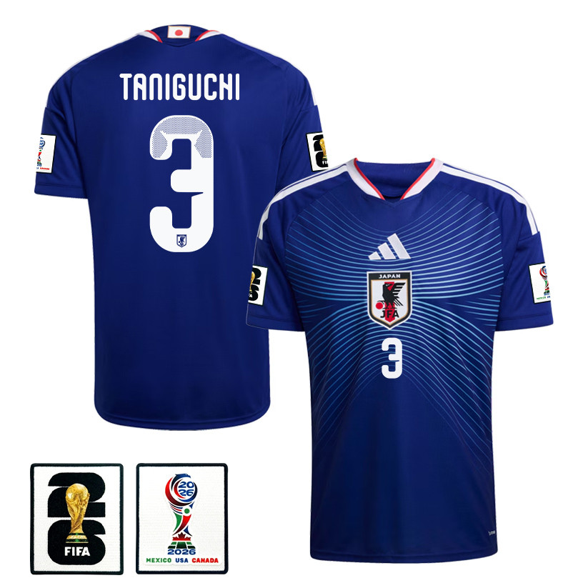 Shogo Taniguchi 3 Japan National Team 2026 Home Jersey - Blue, Men - Jersey Teams