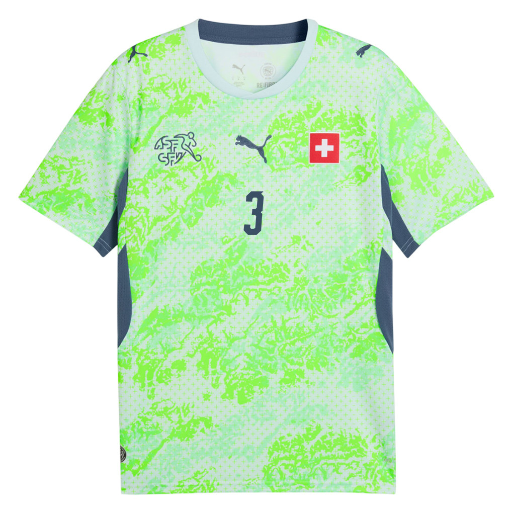 Silvan Widmer 3 Switzerland National Team 2026 Away Jersey - Men, Green - Jersey Teams