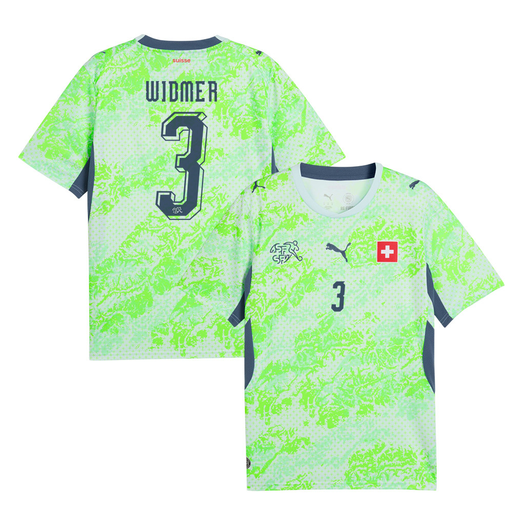 Silvan Widmer 3 Switzerland National Team 2026 Away Jersey - Men, Green - Jersey Teams