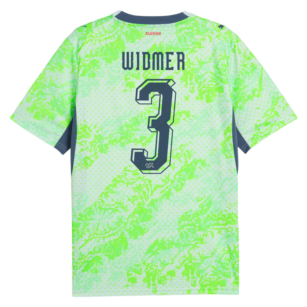 Silvan Widmer 3 Switzerland National Team 2026 x World Cup Patch Away Jersey - Men, Green - Jersey Teams