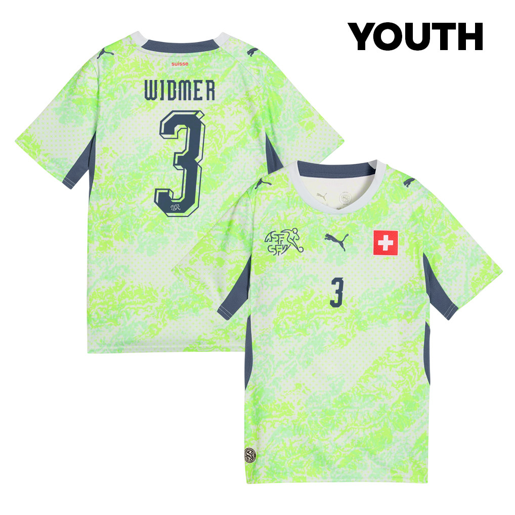 Silvan Widmer 3 Youth Switzerland National Team 2026 Away Jersey - Green - Jersey Teams