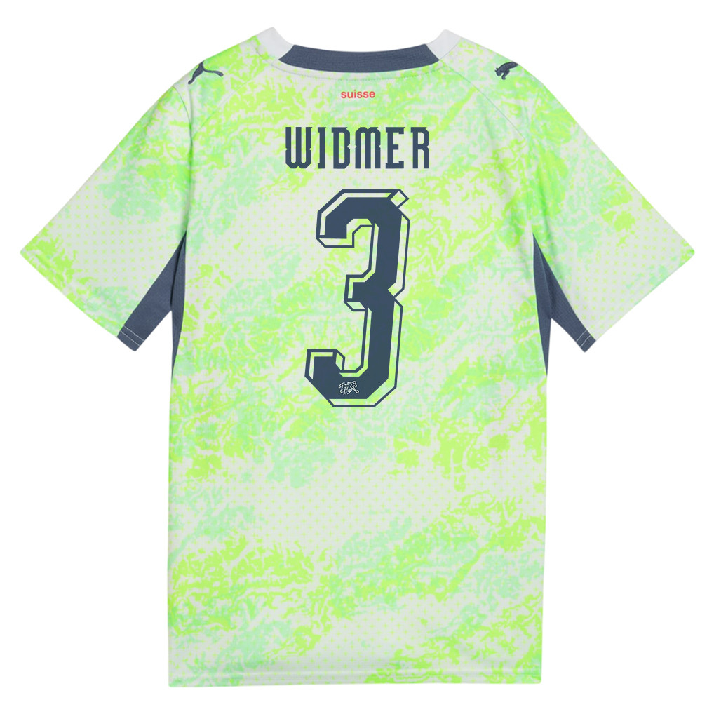 Silvan Widmer 3 Youth Switzerland National Team 2026 Away Jersey - Green - Jersey Teams