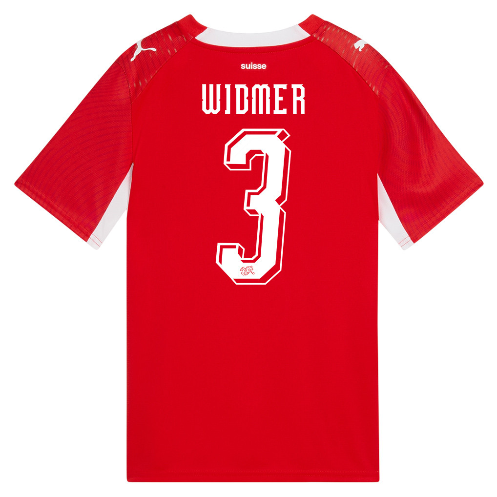 Silvan Widmer 3 Youth Switzerland National Team 2026 Home Jersey - Red - Jersey Teams