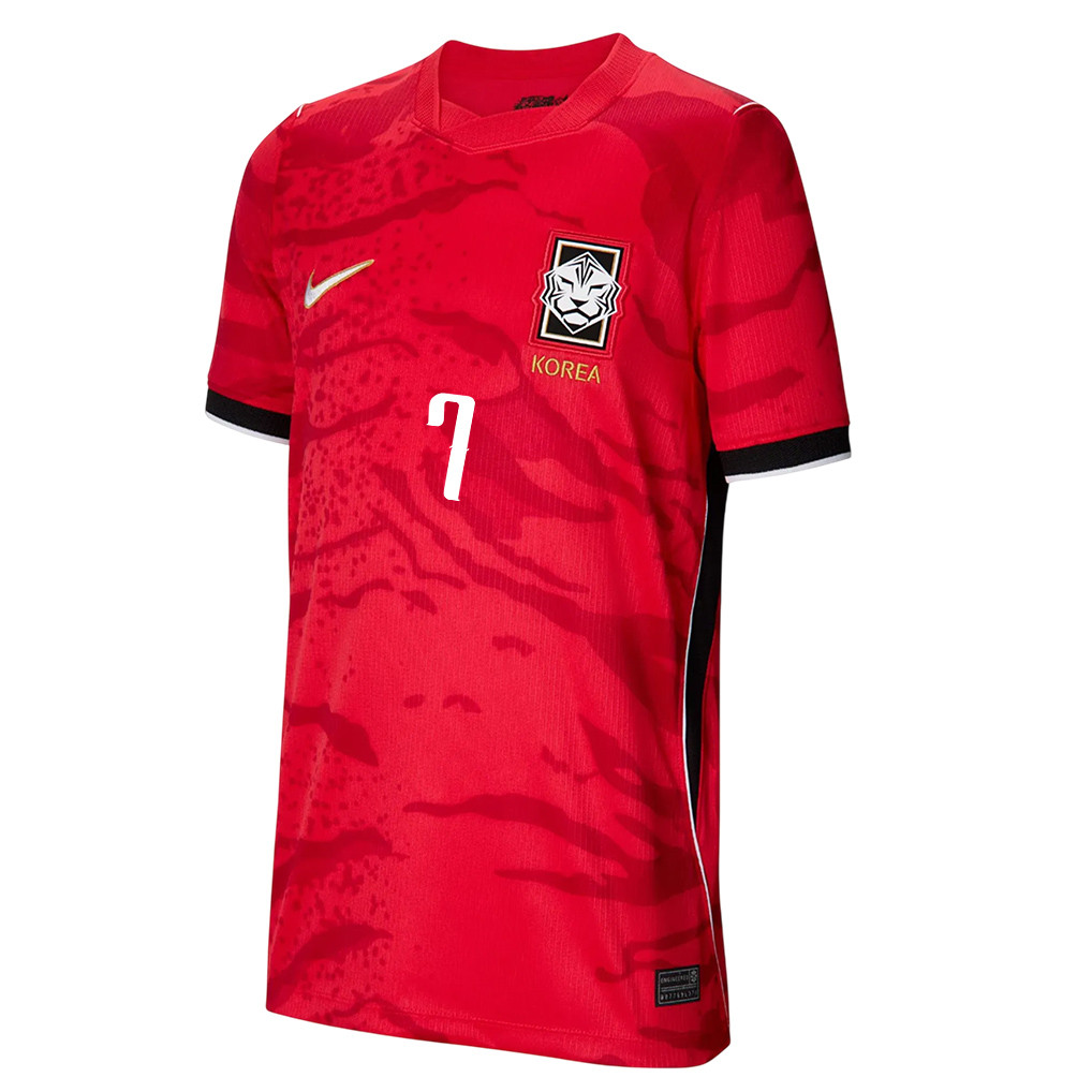 Son Heung-min 7 Youth South Korea National Team 2026 Home Jersey - Red - Jersey Teams