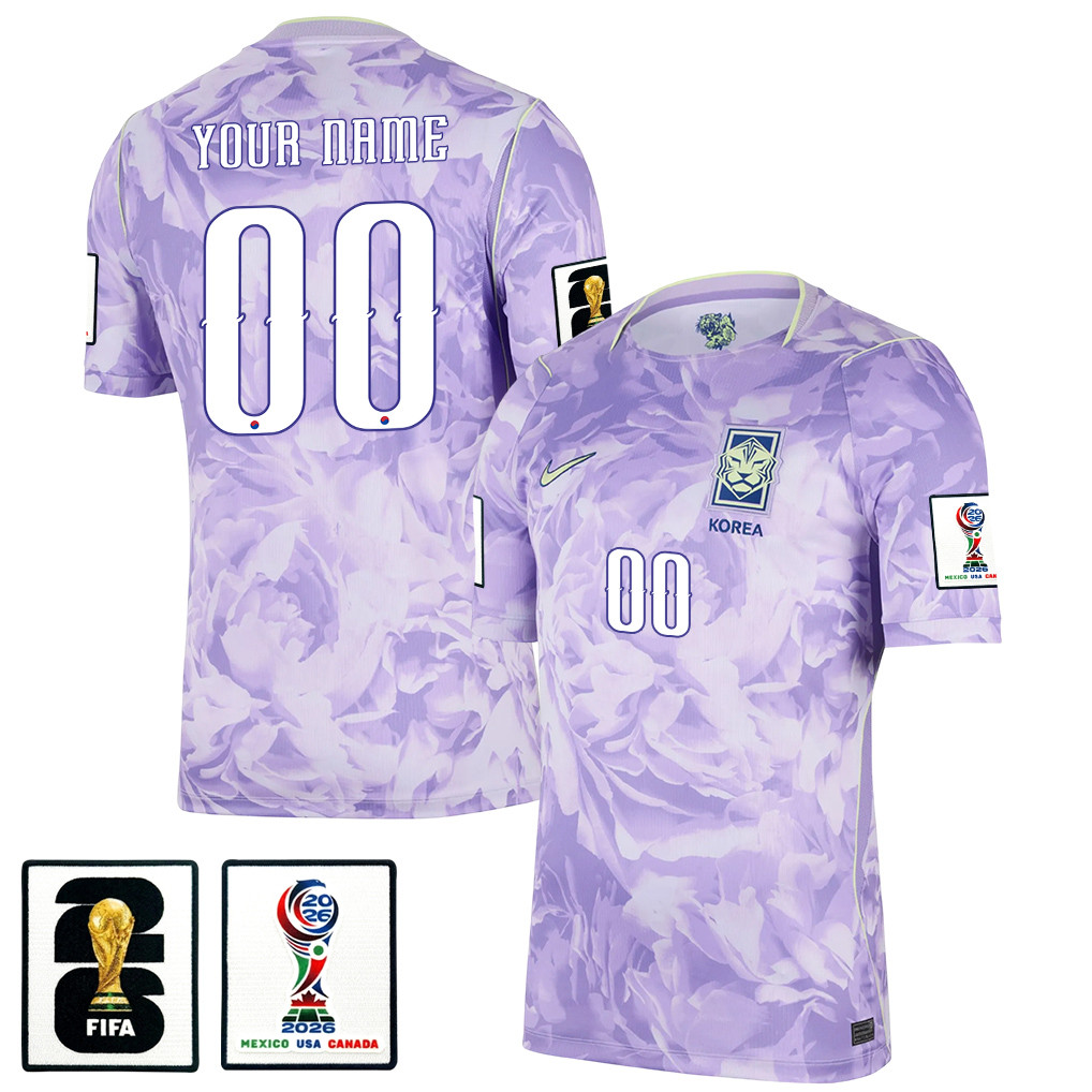 South Korea National Team 2026 x World Cup Patch Personalized Away Jersey - Men, Purple - Jersey Teams