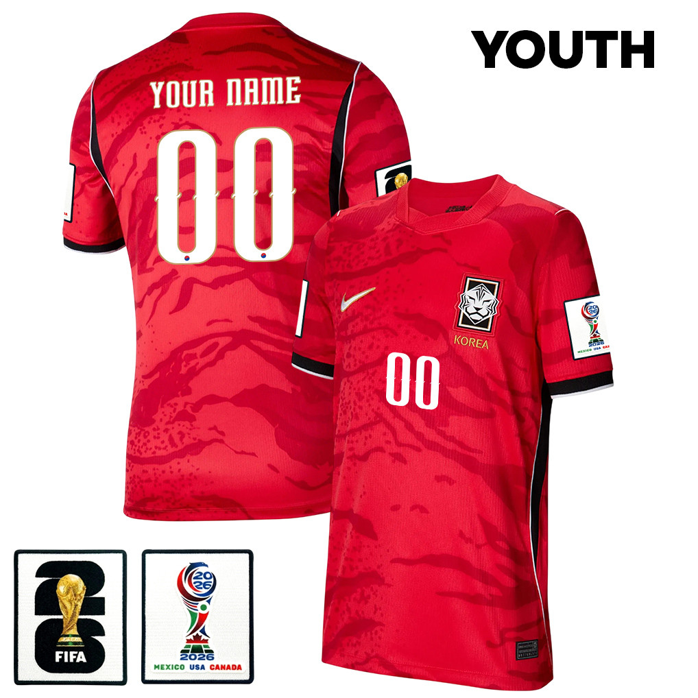South Korea National Team 2026 Youth Home Jersey - Personalized - Red - Jersey Teams