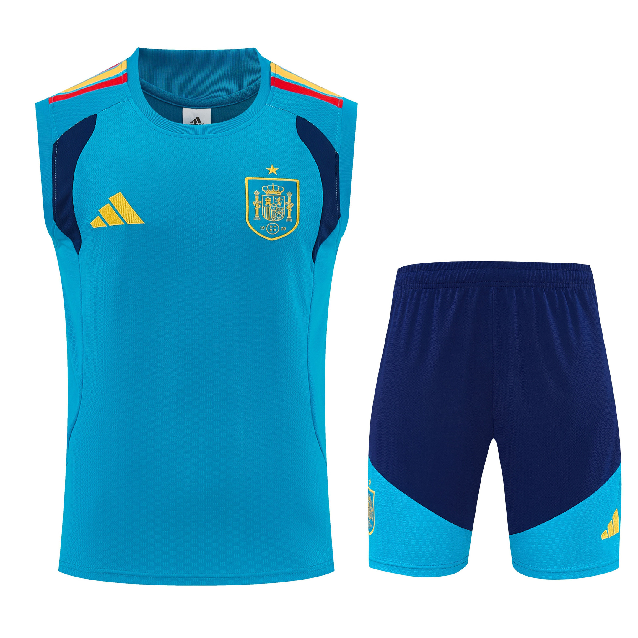 Spain 2026-27 Sleeveless Training Set Men Soccer Kit – Blue - Jersey Teams