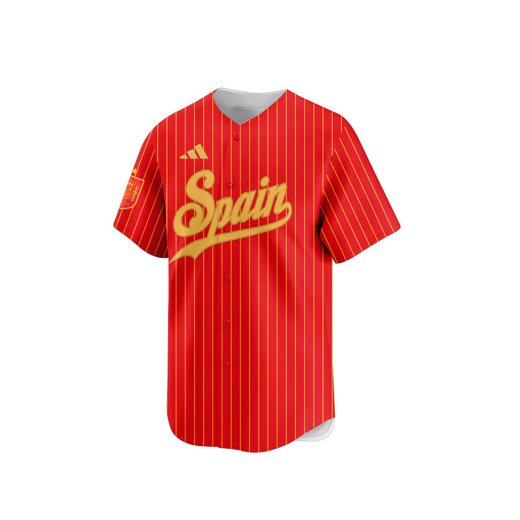 Spain 2026 Inspired Retro Soccer Baseball Jersey – Personalized Full Print - Jersey Teams