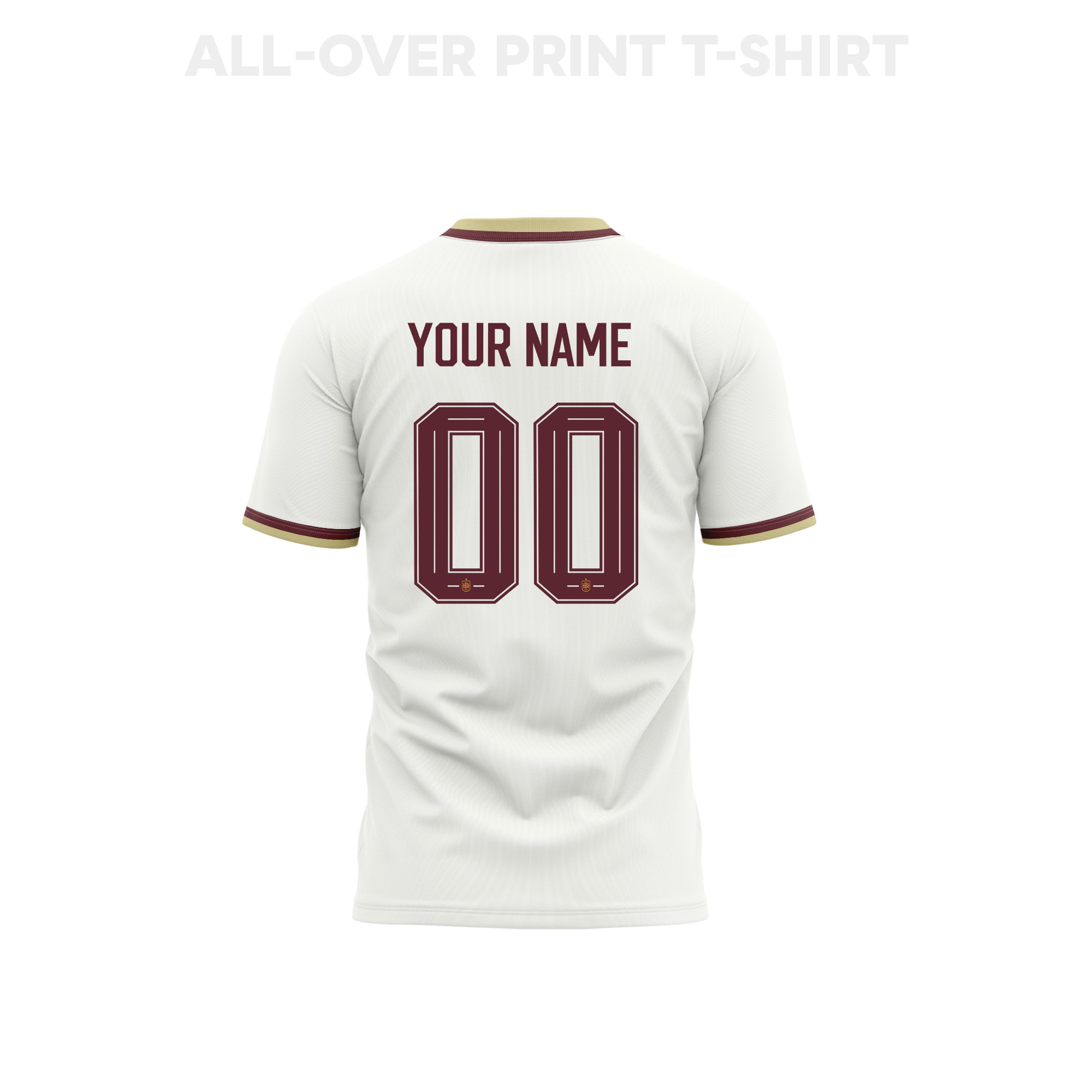 Spain 2026 Youth Away 3D T-shirt Fully Printed – Personalized – White - Jersey Teams