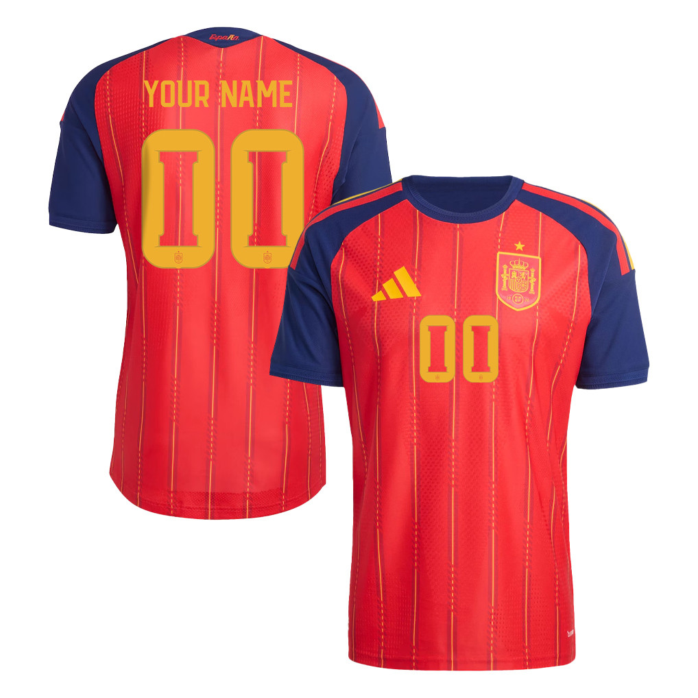 Spain National Team 2026 Personalized Home Jersey - Red, Men - Jersey Teams