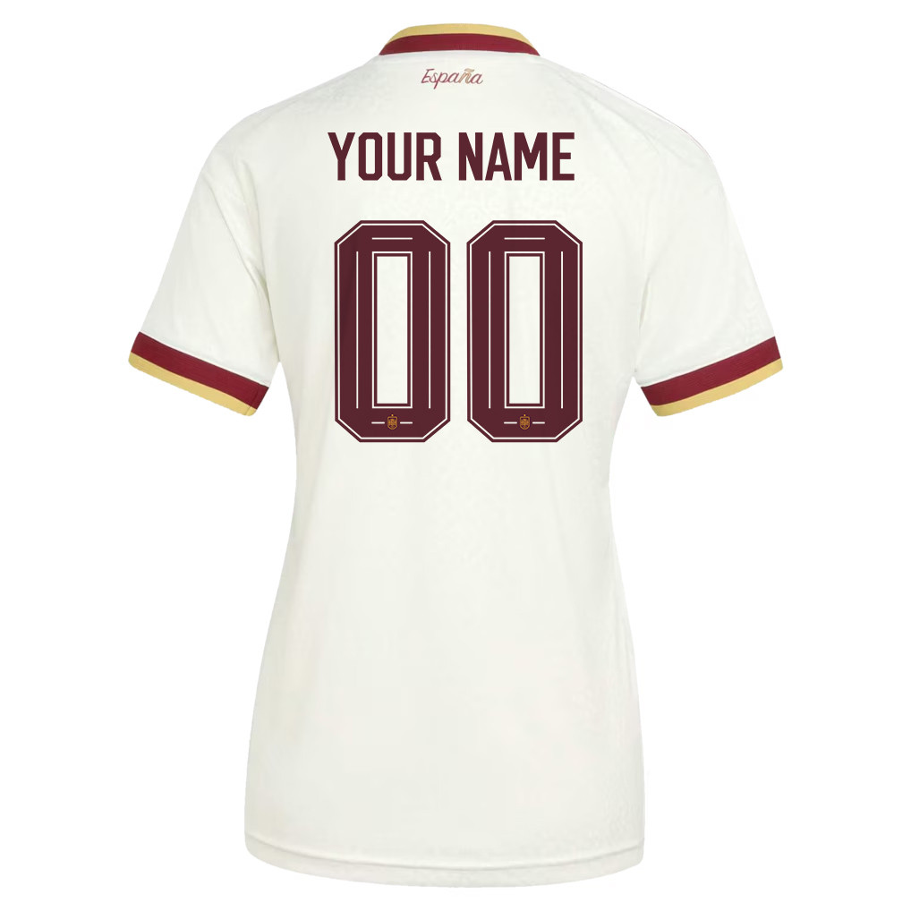 Spain National Team 2026 Women's Away Jersey - Personalized - White - Jersey Teams