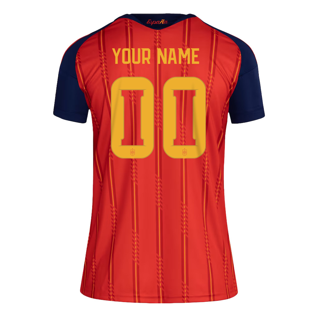 Spain National Team 2026 Women's Personalized Home Jersey - Red - Jersey Teams