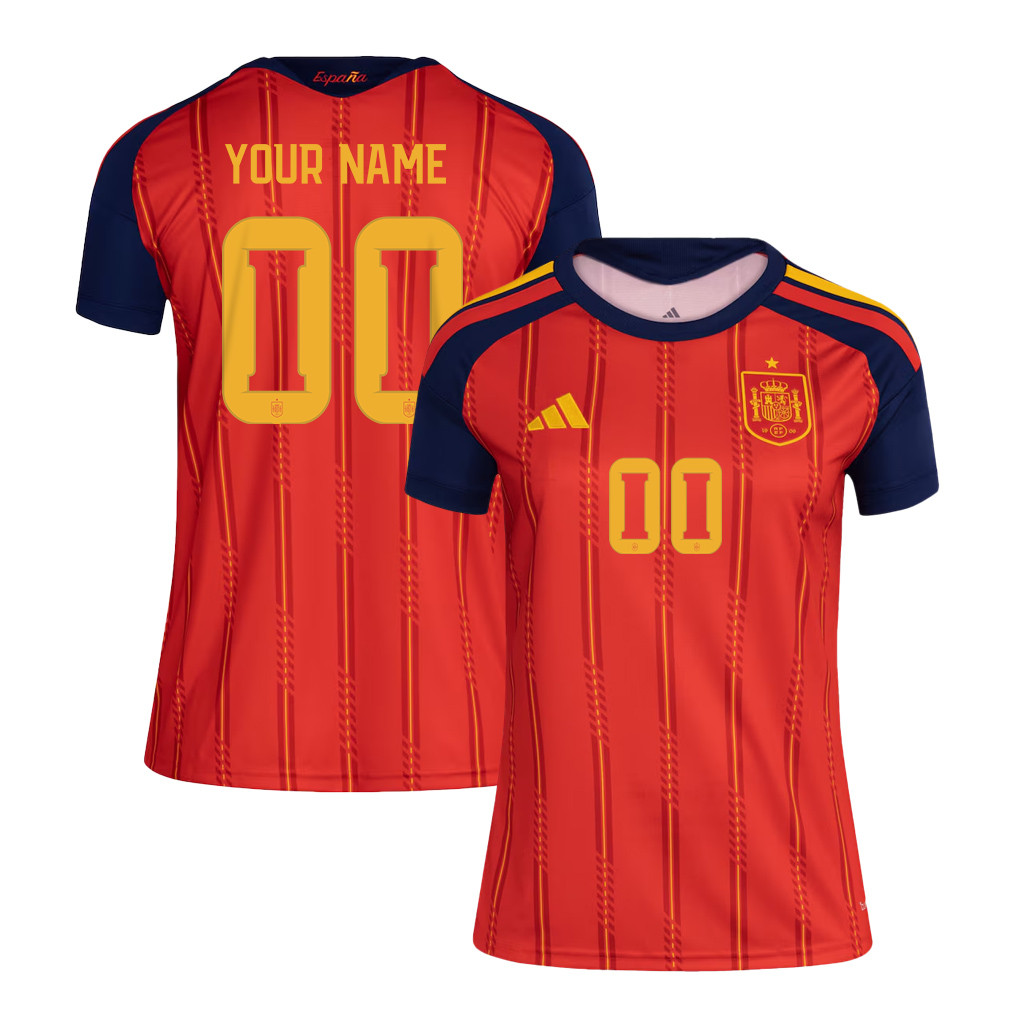 Spain National Team 2026 Women's Personalized Home Jersey - Red - Jersey Teams