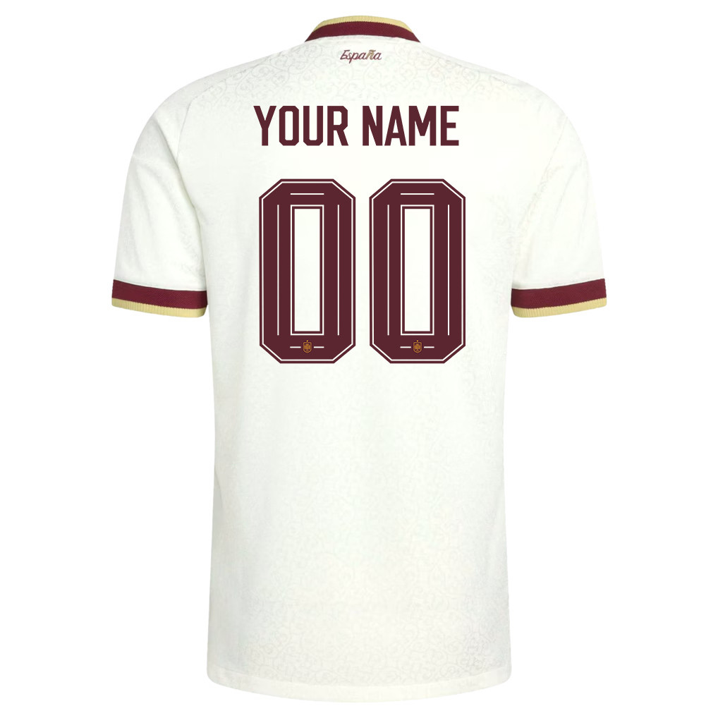 Spain National Team 2026 x World Cup Patch Personalized Away Jersey - White, Men - Jersey Teams