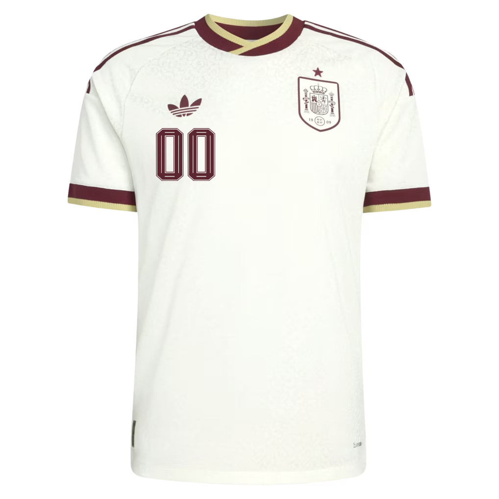 Spain National Team 2026 x World Cup Patch Personalized Away Jersey – White, Men – Jersey Teams