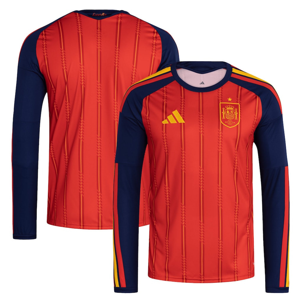 Spain National Team FIFA x World Cup 2026 Home Men Long Sleeve Jersey - Red - Jersey Teams