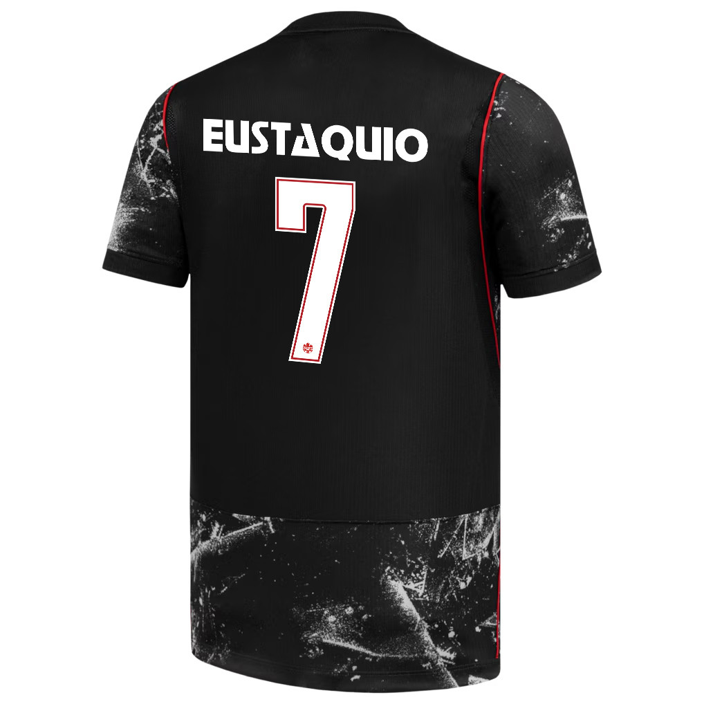 Stephen Eustáquio 7 Canada National Team 2026 Away Jersey - Black, Men - Jersey Teams