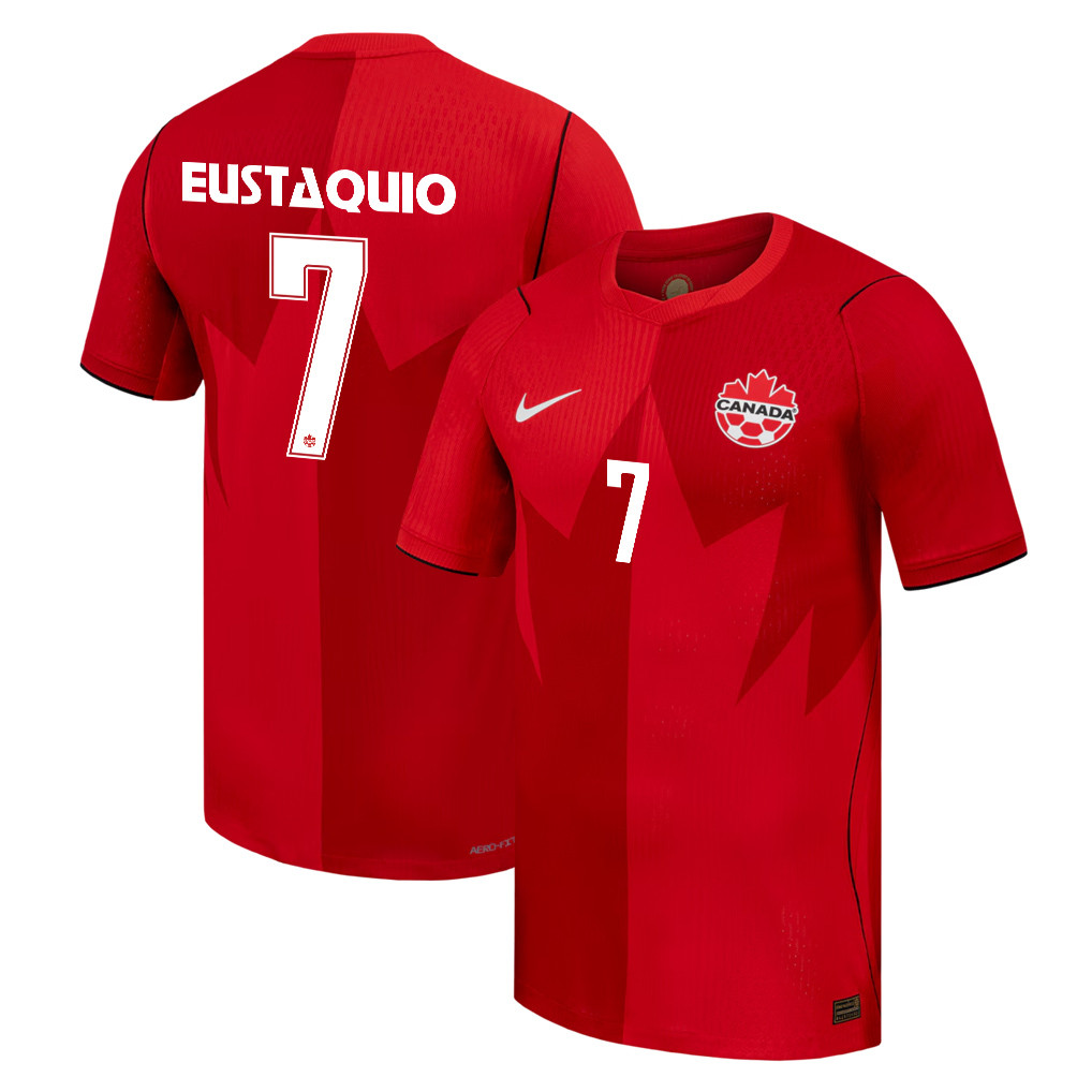 Stephen Eustáquio 7 Canada National Team 2026 Home Jersey - Red, Men - Jersey Teams