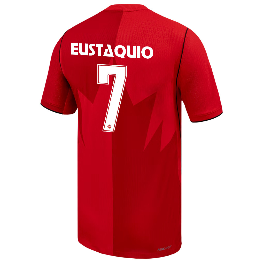 Stephen Eustáquio 7 Canada National Team 2026 x World Cup Patch Home Jersey - Red, Men - Jersey Teams