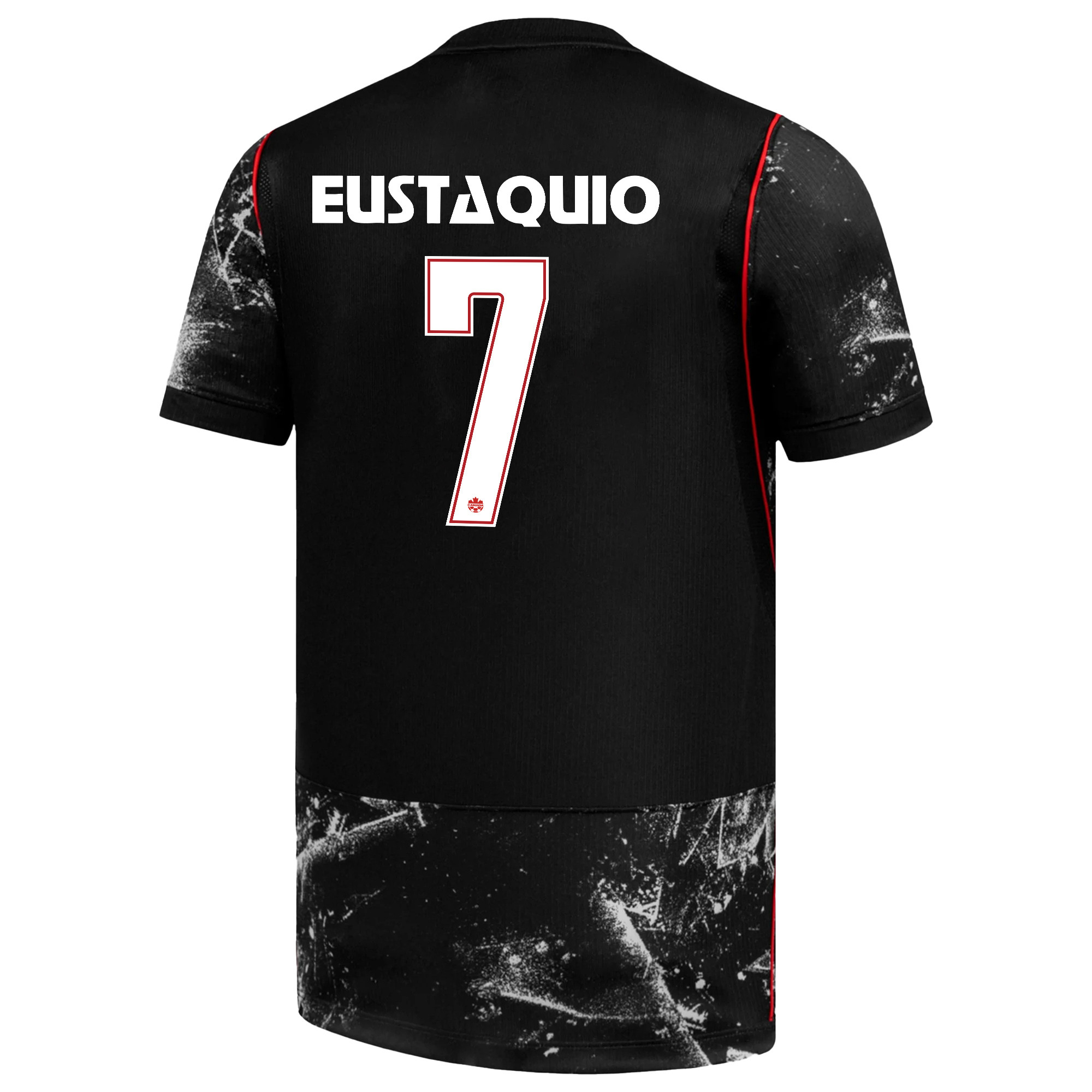 Stephen Eustáquio 7 Youth Canada National Team 2026 Away Jersey - Black - Jersey Teams